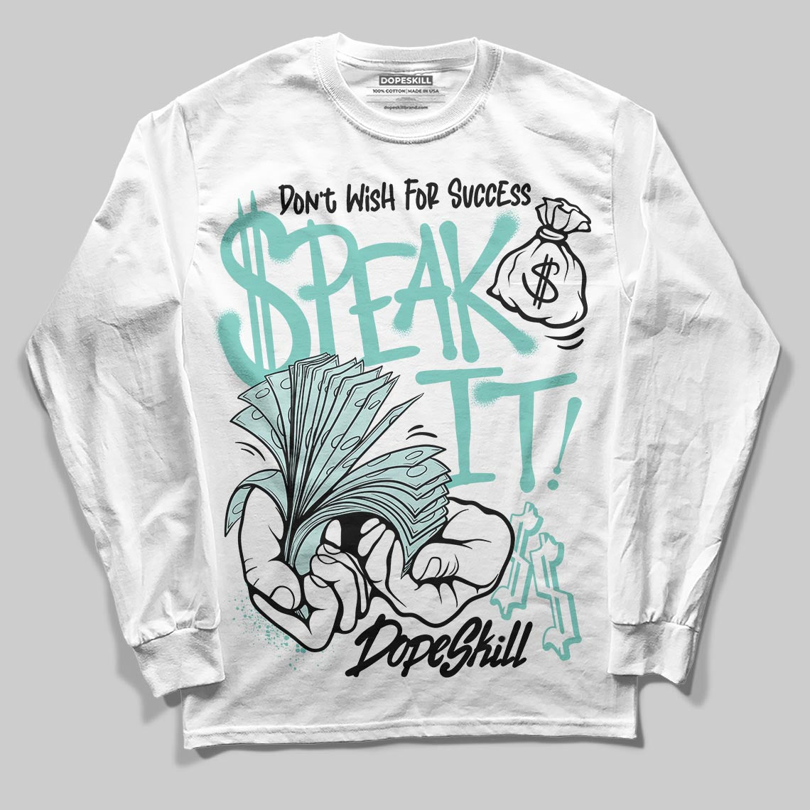 Jordan 11 Low "Igloo" DopeSkill Long Sleeve T-Shirt Speak It Graphic Streetwear - White