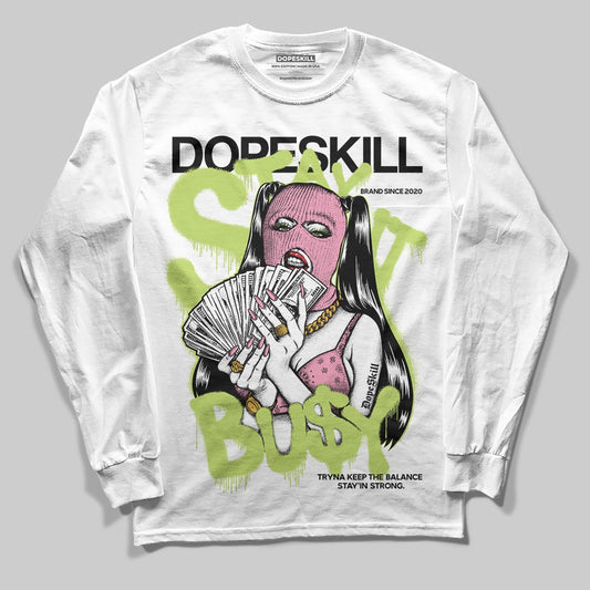 Chase B x Travis Scott x Jordan Jumpman Jack DopeSkill Long Sleeve T-Shirt Stay It Busy Graphic Streetwear - White