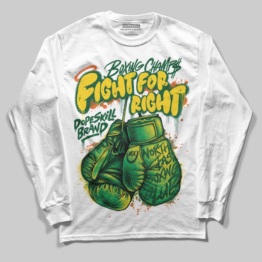 Green Sneakers DopeSkill Long Sleeve T-Shirt Fight For Right Graphic Streetwear - White