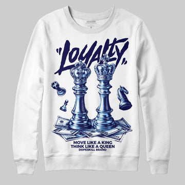 University Blue Sneakers DopeSkill Sweatshirt Loyalty Graphic Streetwear - White