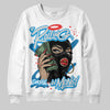 Jordan 4 Retro Military Blue DopeSkill Sweatshirt Rolling in Money Graphic Streetwear - White
