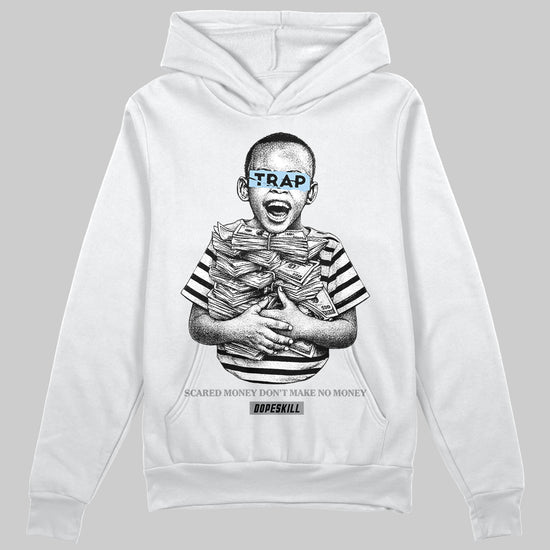 Jordan 5 Retro Wolf Grey (2026) DopeSkill Hoodie Sweatshirt Scared Money Don't Make No Money Graphic Streetwear - White 