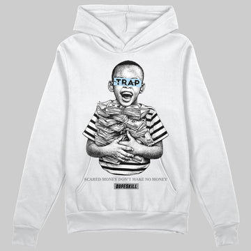 Jordan 5 Retro Wolf Grey (2026) DopeSkill Hoodie Sweatshirt Scared Money Don't Make No Money Graphic Streetwear - White 