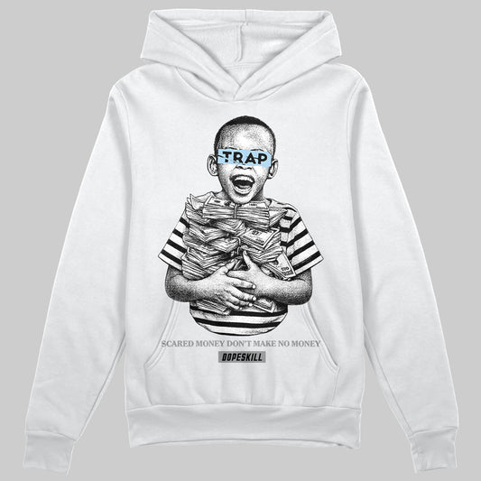 Jordan 5 Retro Wolf Grey (2026) DopeSkill Hoodie Sweatshirt Scared Money Don't Make No Money Graphic Streetwear - White 