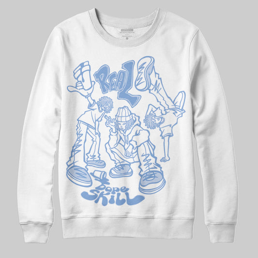 Jordan 4 WMNS 'Forget Me Not' DopeSkill Sweatshirt Real Y2K Players Graphic Streetwear - White
