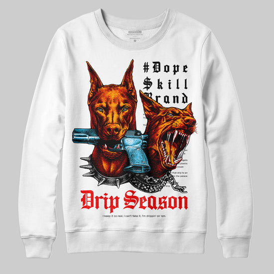 Red Sneakers DopeSkill Sweatshirt New Drip Season Graphic Streetwear - White