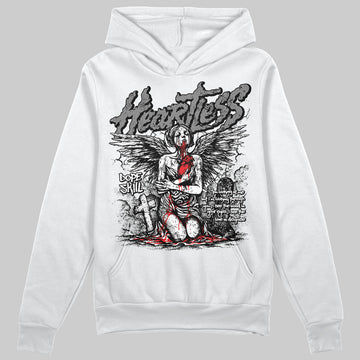 Grey Sneakers DopeSkill Hoodie Sweatshirt Heartless Graphic Streetwear - White