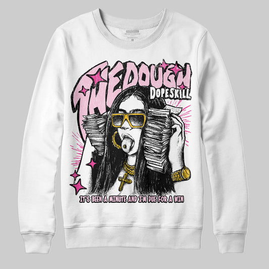 Pink Sneakers DopeSkill Sweatshirt The Dough Graphic Streetwear - White