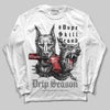 Grey Sneakers DopeSkill Long Sleeve T-Shirt New Drip Season Graphic Streetwear  - White
