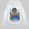 Royal Blue Sneakers DopeSkill Hoodie All Hustle No Luck Graphic Streetwear - White 