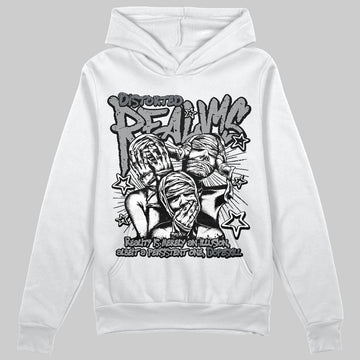 Jordan 5 Retro Wolf Grey (2026) DopeSkill Hoodie Sweatshirt Distorted Realms Graphic Streetwear - White