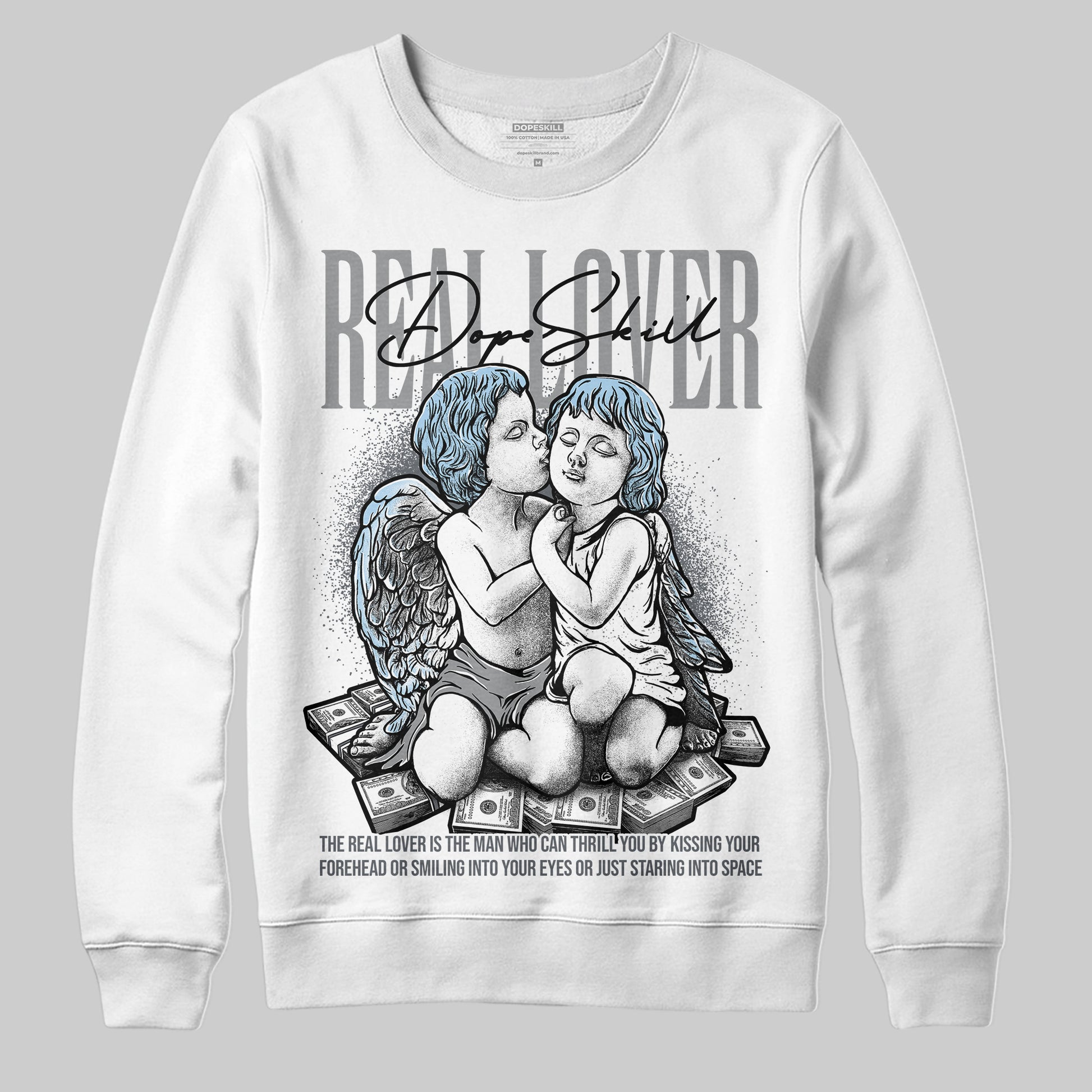 Jordan 5 Retro Wolf Grey (2026) DopeSkill Sweatshirt Real Lover Graphic Streetwear - White