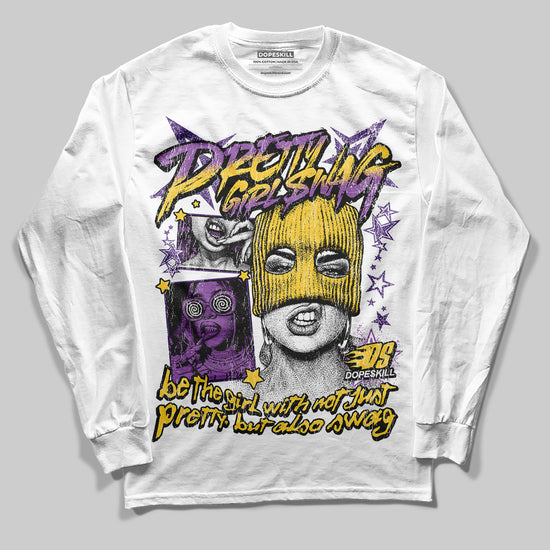 Jordan 12 “Field Purple” DopeSkill Long Sleeve T-Shirt Pretty Girl Swag Graphic Streetwear - White