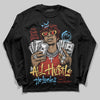 Black and White Sneakers DopeSkill Long Sleeve T-Shirt All Hustle No Luck Graphic Streetwear - Black