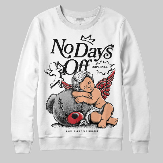 Jordan 11 “Bred Velvet” DopeSkill Sweatshirt New No Days Off Graphic Streetwear - White