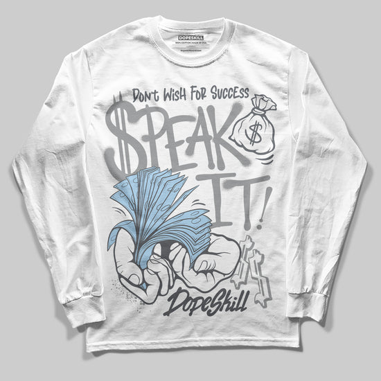 Jordan 5 Retro Wolf Grey (2026) DopeSkill Long Sleeve T-Shirt Speak It Graphic Streetwear - White