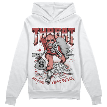 Jordan 13 “Dune Red” DopeSkill Hoodie Sweatshirt Threat Graphic Streetwear - White