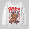 Awake NY x Air Jordan 5 Arctic Pink DopeSkill Sweatshirt False Love Graphic Streetwear - White