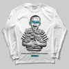 Jordan 11 Retro Gamma Blue (2025) DopeSkill Long Sleeve T-Shirt Scared Money Don't Make No Money Graphic Streetwear - White