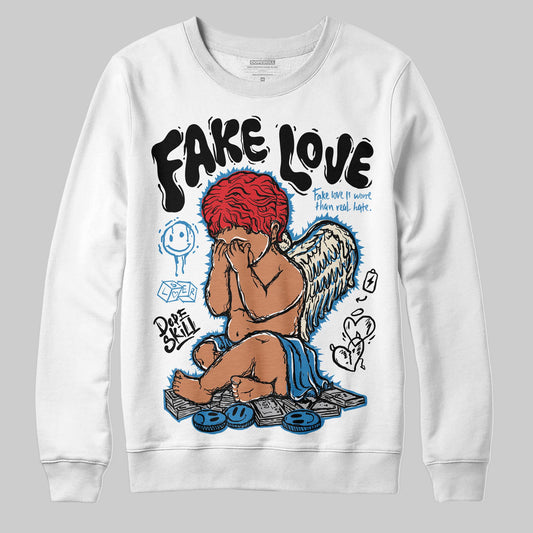 Jordan 3 Retro OG Rare Air DopeSkill Sweatshirt False Love Graphic Streetwear - White
