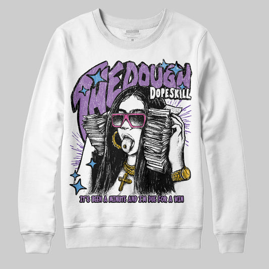 PURPLE Sneakers DopeSkill Sweatshirt The Dough Graphic Streetwear - White