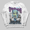 University Blue Sneakers DopeSkill Long Sleeve T-Shirt Drip Harder Graphic Streetwear - White