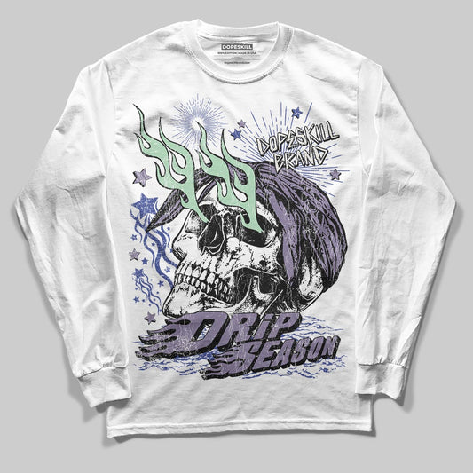 Jordan 1 Retro Low OG Zion Williamson Voodoo Alternate DopeSkill Long Sleeve T-Shirt Drip Season Graphic Streetwear - White 