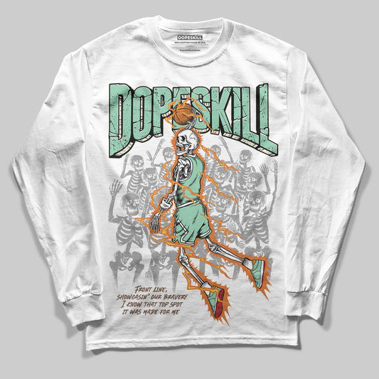SB Dunk Low Rodeo Tourmaline DopeSkill Long Sleeve T-Shirt Thunder Dunk Graphic Streetwear - White