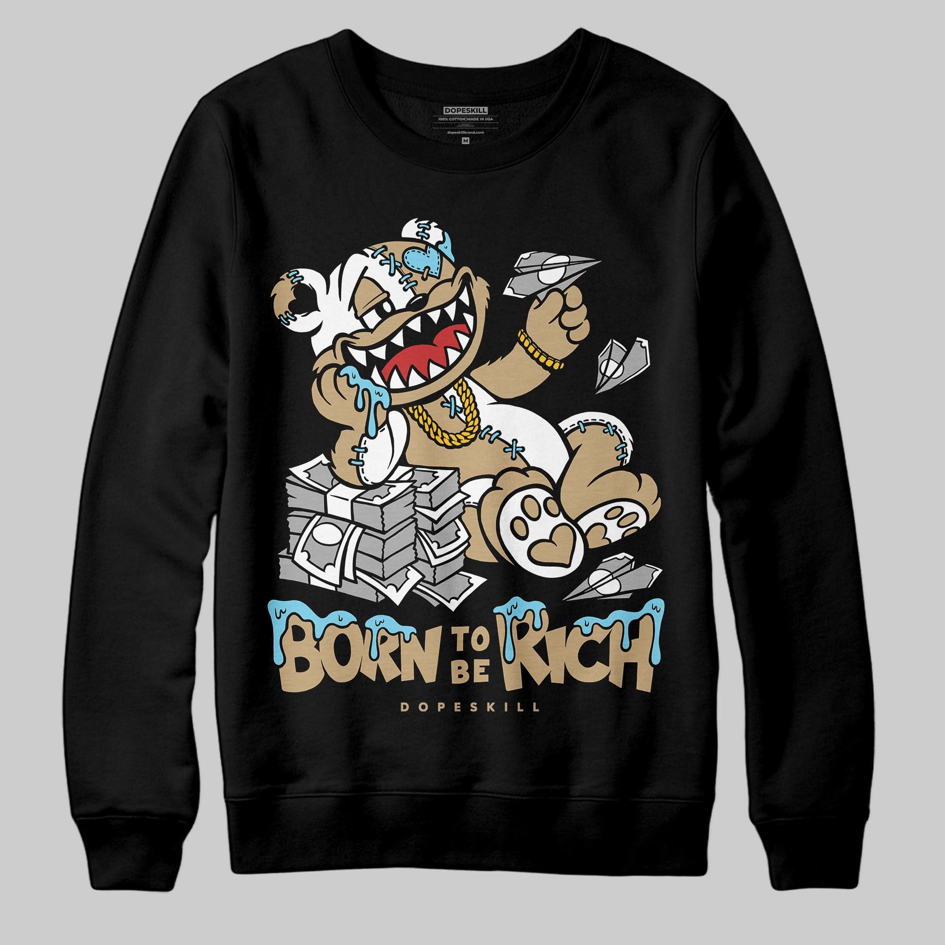 Jordan 11 City Pack “H-Town” DopeSkill Sweatshirt Born To Be Rich Graphic Streetwear - Black