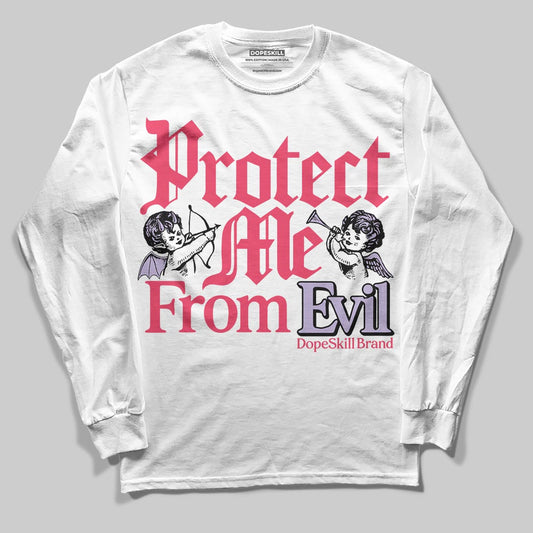 Jordan 5 Low “Peanut Butter Jelly” DopeSkill Long Sleeve T-Shirt Protect Me From Evil Graphic Streetwear - White