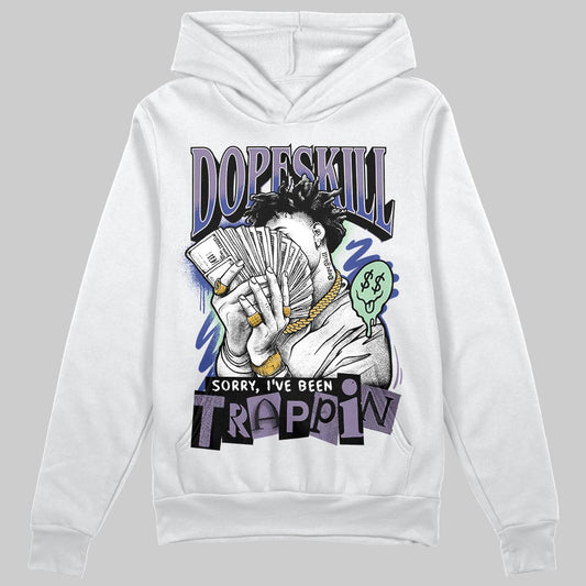 Jordan 1 Retro Low OG Zion Williamson Voodoo Alternate DopeSkill Hoodie Sweatshirt Sorry I've Been Trappin Graphic Streetwear - White