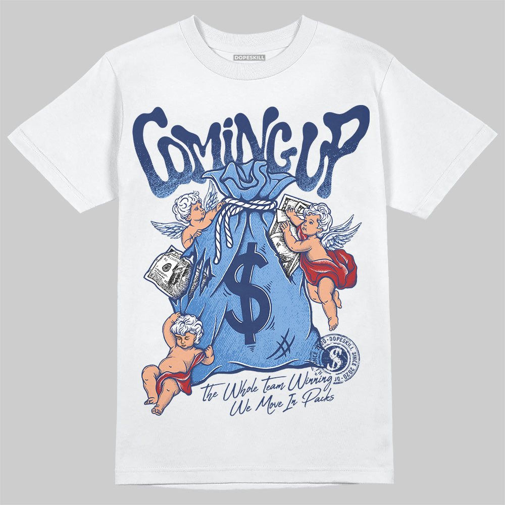 Jordan 1 High OG "Midnight Navy" DopeSkill T-Shirt Money Bag Coming Up Graphic Streetwear - White