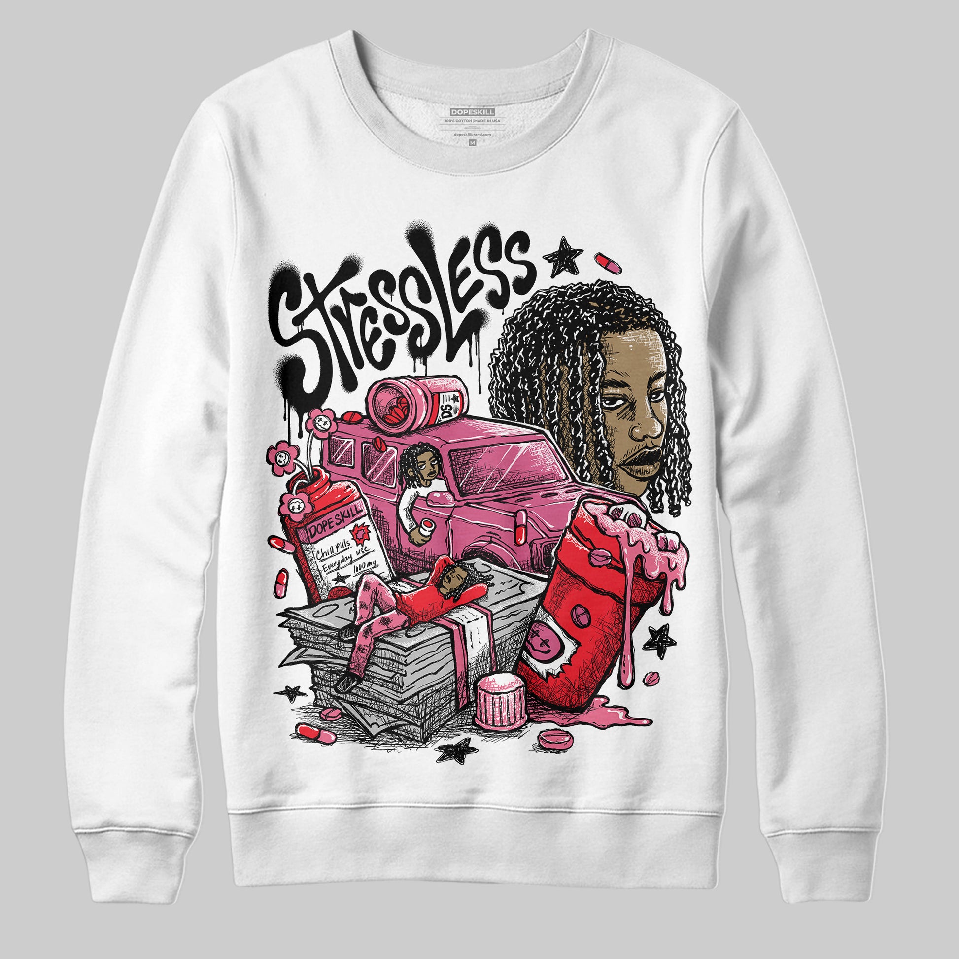 Diesel Pink S - Serendipity Pro-X1 Trainers DopeSkill Sweatshirt Stressless Graphic Streetwear - White