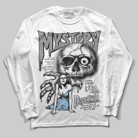 Jordan 5 Retro Wolf Grey (2026) DopeSkill Long Sleeve T-Shirt Mystery Ghostly Grasp Graphic Streetwear - White