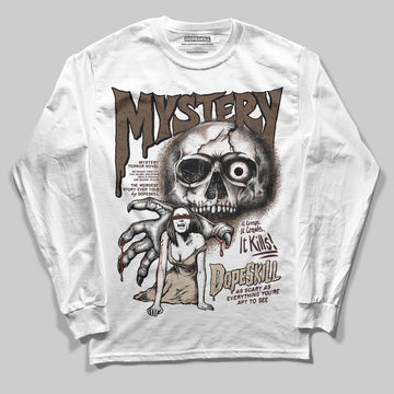 A Ma Maniére x Air Jordan 4 “Dark Mocha” DopeSkill Long Sleeve T-Shirt Mystery Ghostly Grasp Graphic Streetwear - White