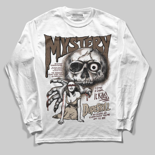 A Ma Maniére x Air Jordan 4 “Dark Mocha” DopeSkill Long Sleeve T-Shirt Mystery Ghostly Grasp Graphic Streetwear - White