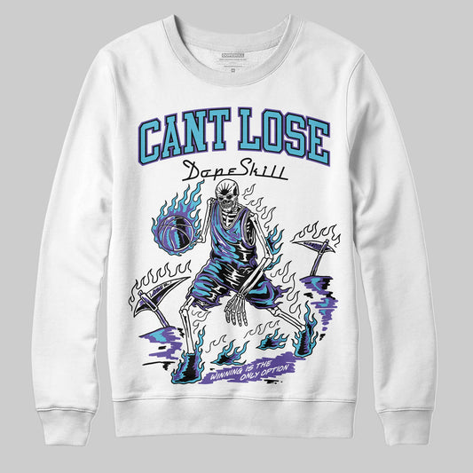 Jordan 8 Retro 'Aqua' 2025 DopeSkill Sweatshirt Cant Lose Graphic Streetwear - White