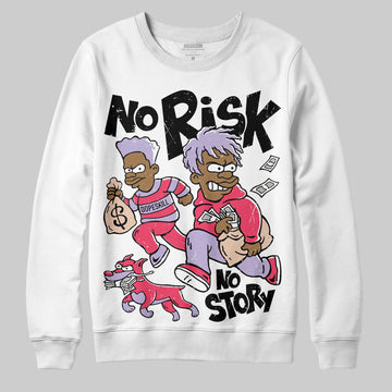 Jordan 5 Low “Peanut Butter Jelly” DopeSkill Sweatshirt No Risk No Story Graphic Streetwear - White