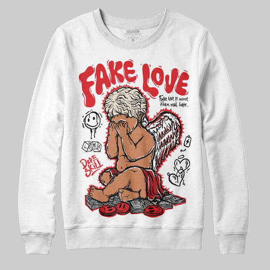 Adidas Samba OG ‘Talchum Pack ‑ Scarlet’ DopeSkill Sweatshirt False Love Graphic Streetwear - White