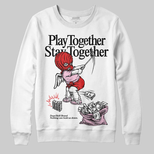 Awake NY x Air Jordan 5 Arctic Pink DopeSkill Sweatshirt Play together, Stay together Graphic Streetwear - White