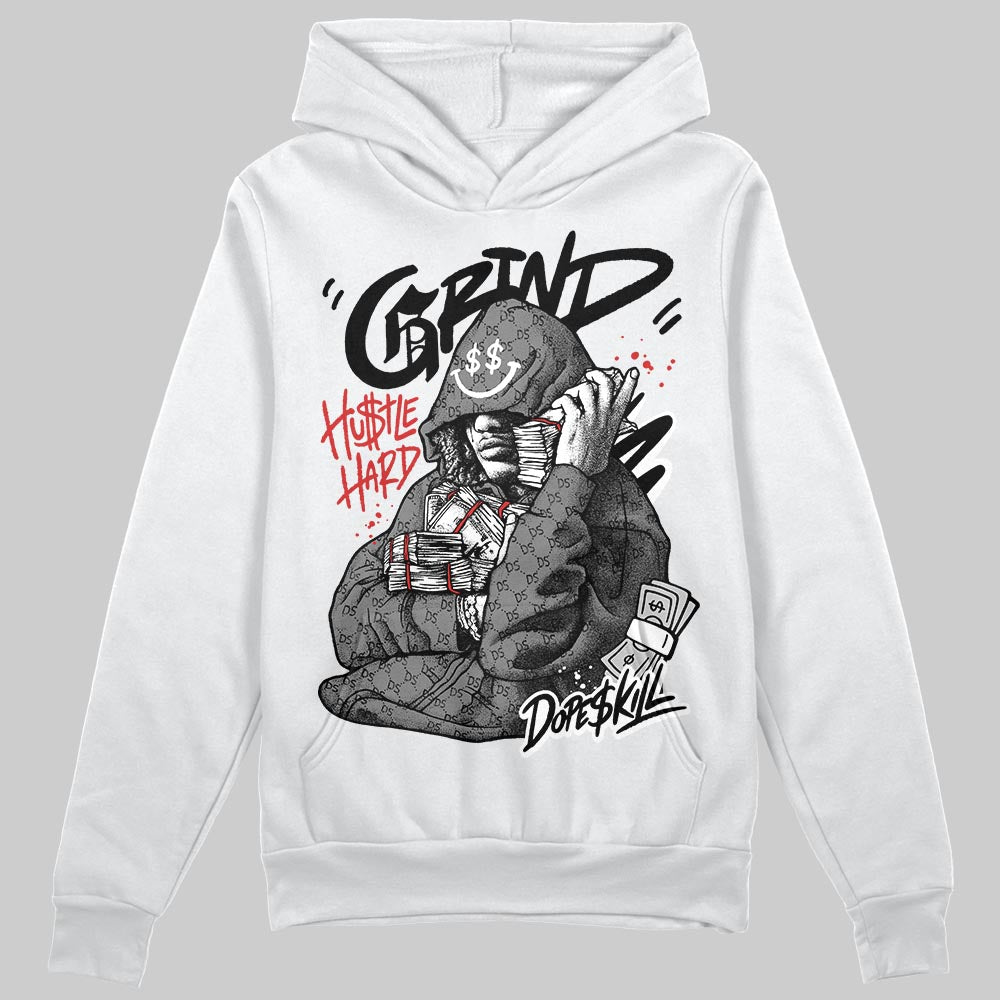 Grey Sneakers DopeSkill Hoodie Grind Pray Graphic Streetwear - White 