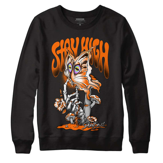 Orange, Black & White Sneakers DopeSkill Sweatshirt Stay High Graphic Streetwear - Black