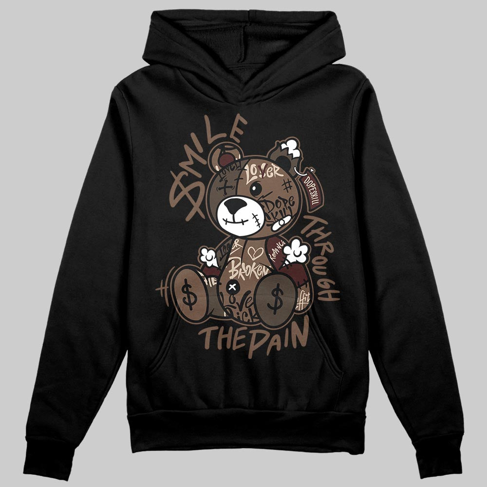 A Ma Maniére x Air Jordan 4 “Dark Mocha” DopeSkill Hoodie Sweatshirt Smile Through The Pain Graphic Streetwear - Black