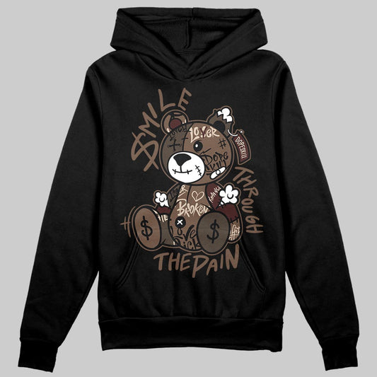 A Ma Maniére x Air Jordan 4 “Dark Mocha” DopeSkill Hoodie Sweatshirt Smile Through The Pain Graphic Streetwear - Black