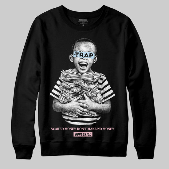 Jordan 4 Retro Valentine's Day (2026) (GS) DopeSkill Sweatshirt Scared Money Don't Make No Money Graphic Streetwear - black