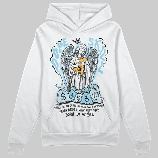 Vans Knu Stack Vintage Satin Dream Blue DopeSkill Hoodie Sweatshirt Angels Graphic Streetwear - White 