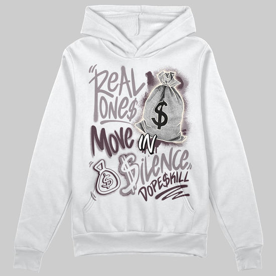 A Ma Maniére x Air Jordan 6 Retro “Smoky Mauve”⁠ DopeSkill Hoodie Sweatshirt Real Ones Move In Silence Graphic Streetwear - White