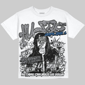 Jordan 9 Retro 'Flint Grey' 2026 Oversize Print 'No Money No Lust' DopeSkill Graphic T-shirt Streetwear - White 