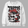 Jordan 14 "Black/White" DopeSkill Sweatshirt Trippin Graphic Streetwear - WHite