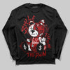 Jordan 1 Retro High OG Black Toe Reimagined DopeSkill Long Sleeve T-Shirt Smile Through The Pain Graphic Streetwear - Black